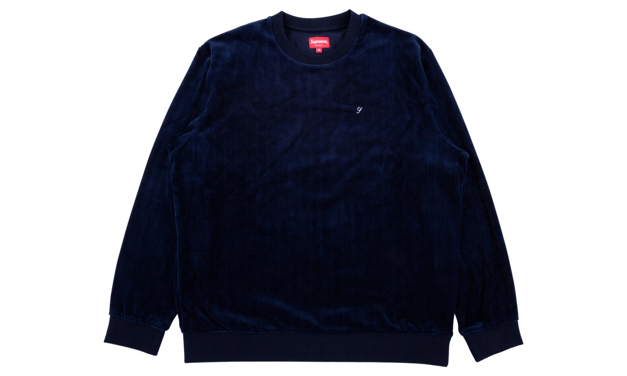 supreme velour crewneck