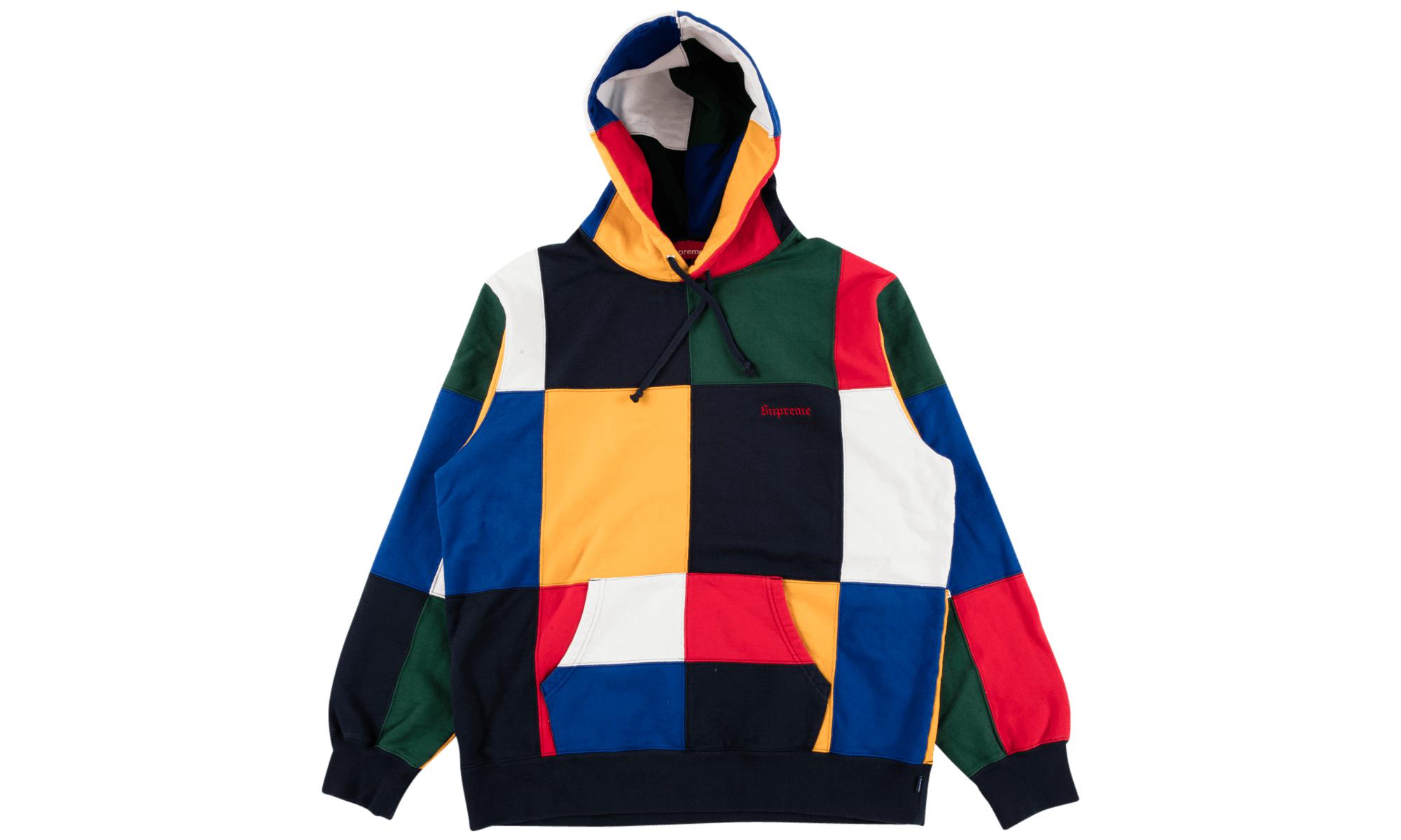 supreme hoodie patchwork