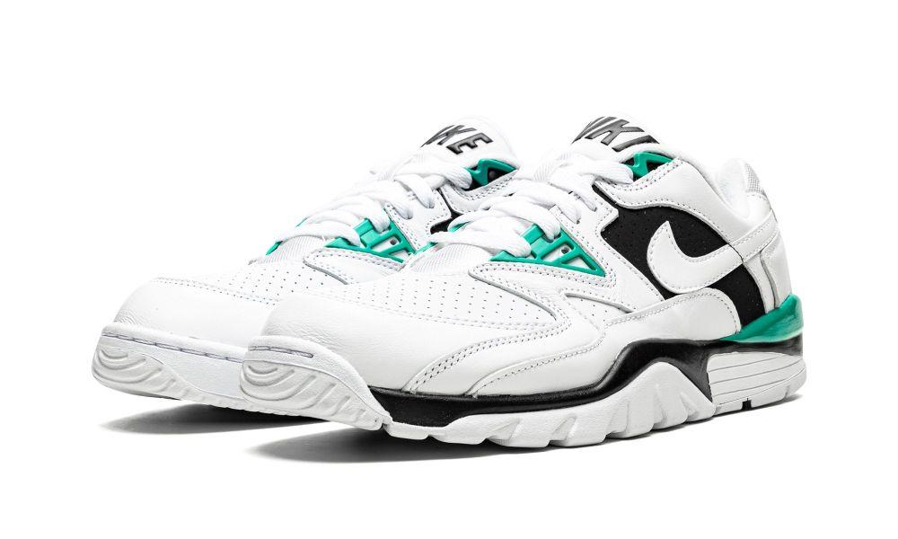 nike air cross trainer 3 low white neptune green black