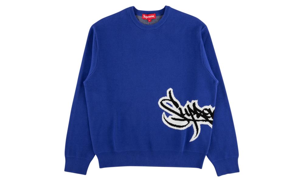 supreme tag logo sweater