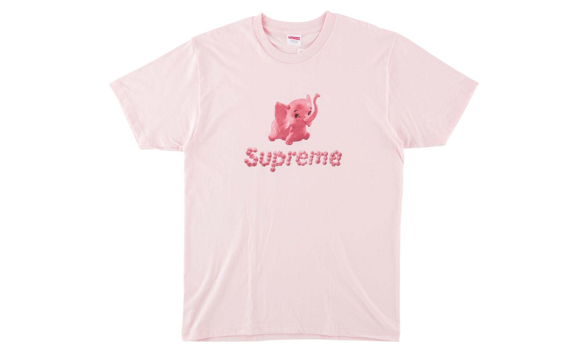 supreme elephant tee pink