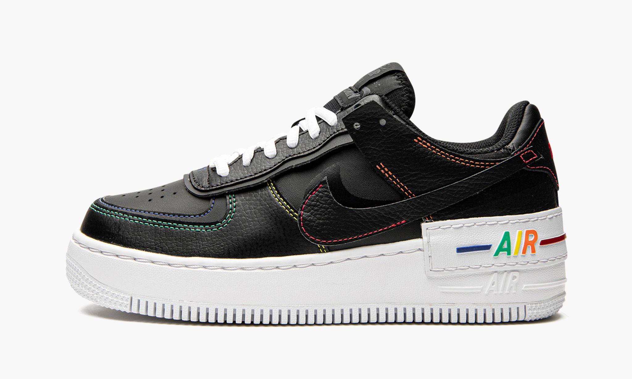 Nike Air Force 1 Shadow "black / Multicolor Stitch" Shoes | Lyst