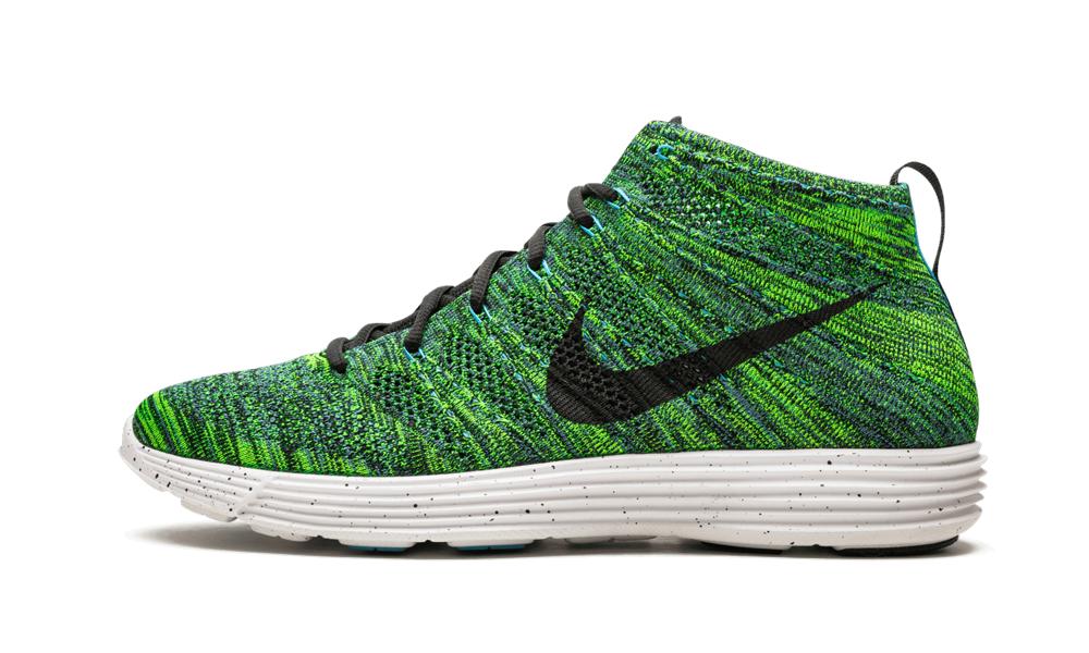 Nike Lunar Flyknit Chukka Sneakers in Green for Men | Lyst