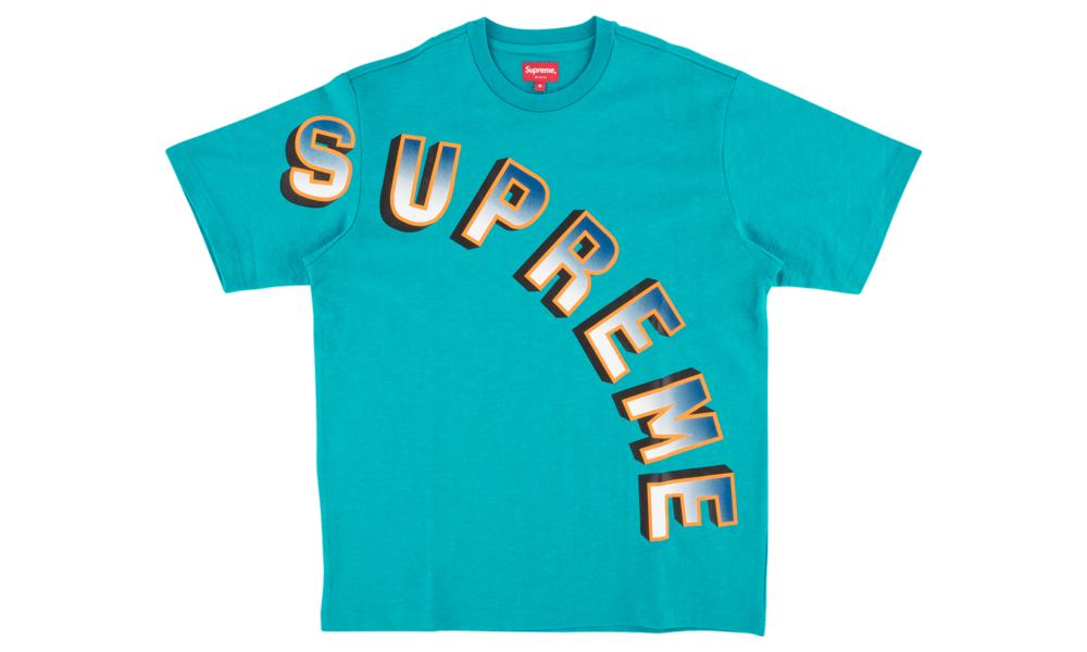 supreme gradient logo tee