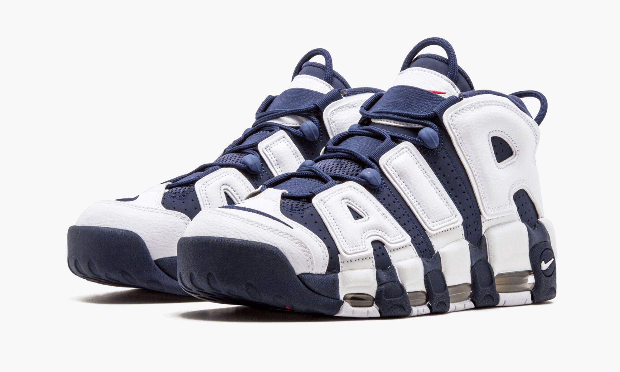 nike uptempo dark blue