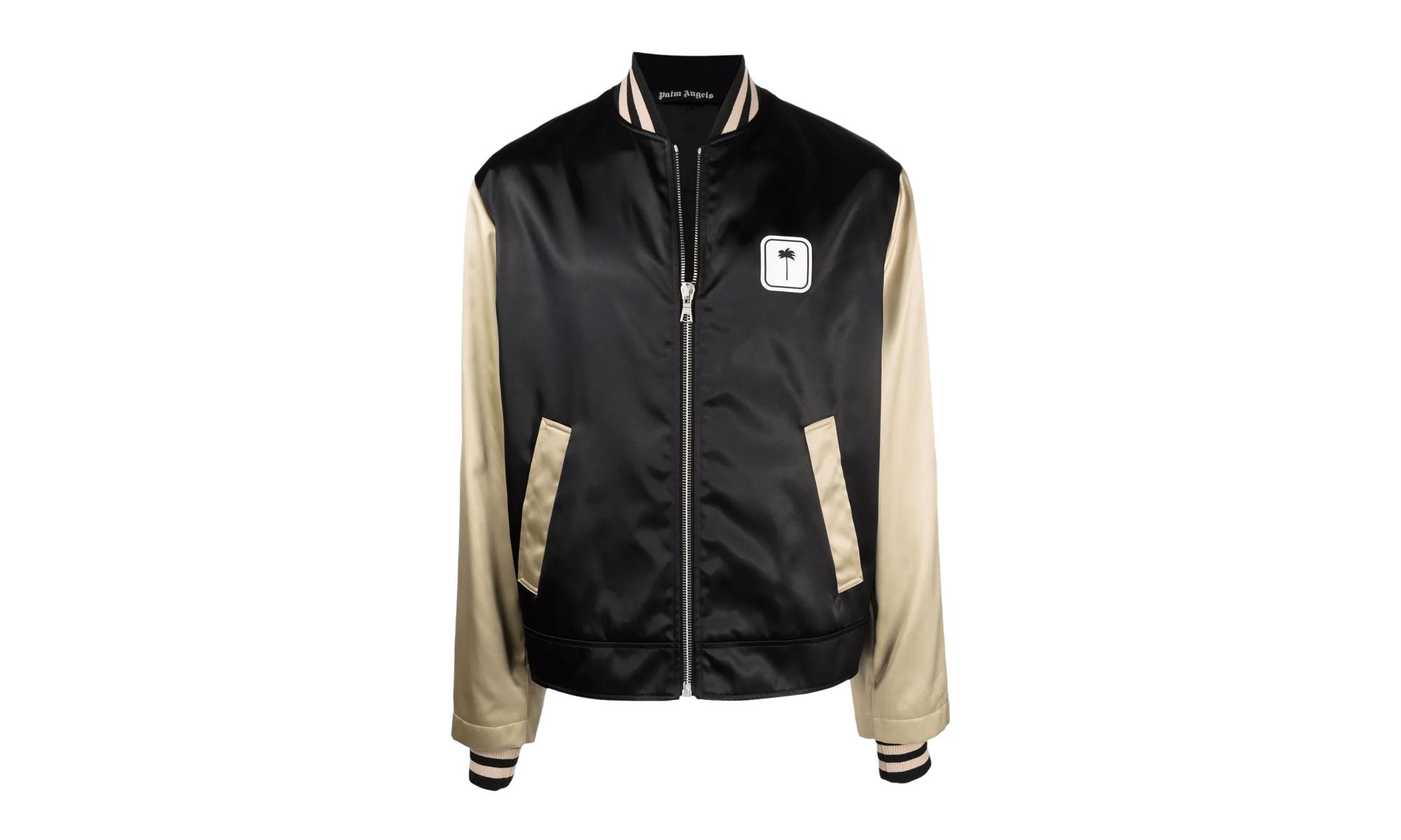Palm Angels Pxp Satin Varsity Jacket Pmea118F21Fab0011001
