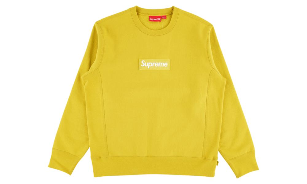 supreme mustard box logo hoodie
