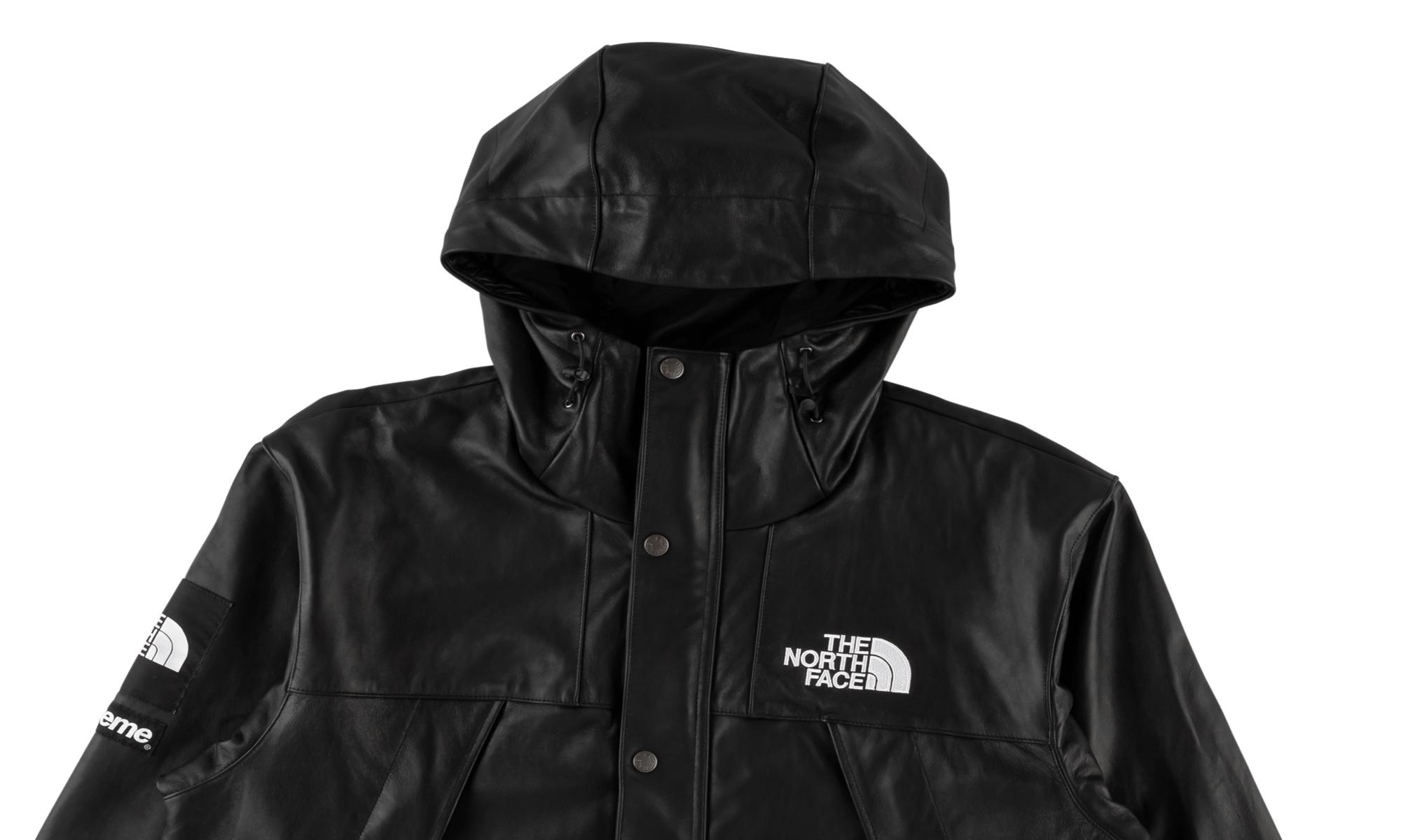 supreme tnf leather parka