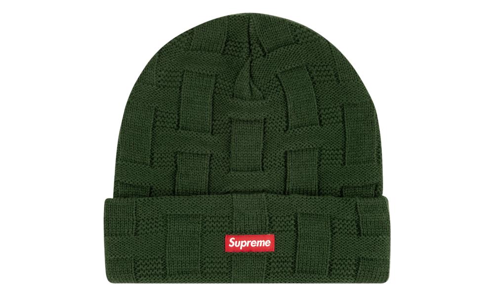 supreme basket weave beanie