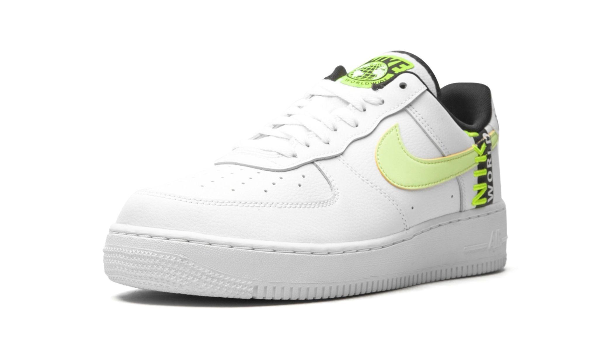 Lime green and black air force 1 top