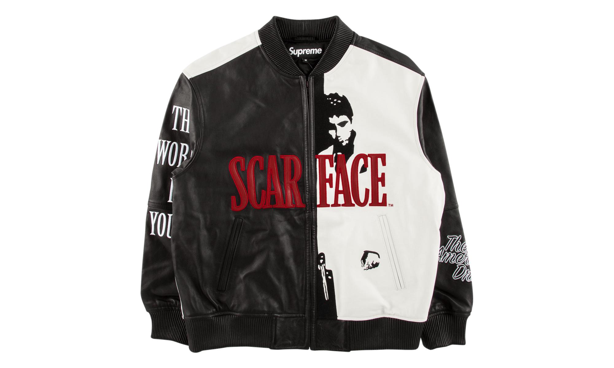 supreme scarface leather jacket