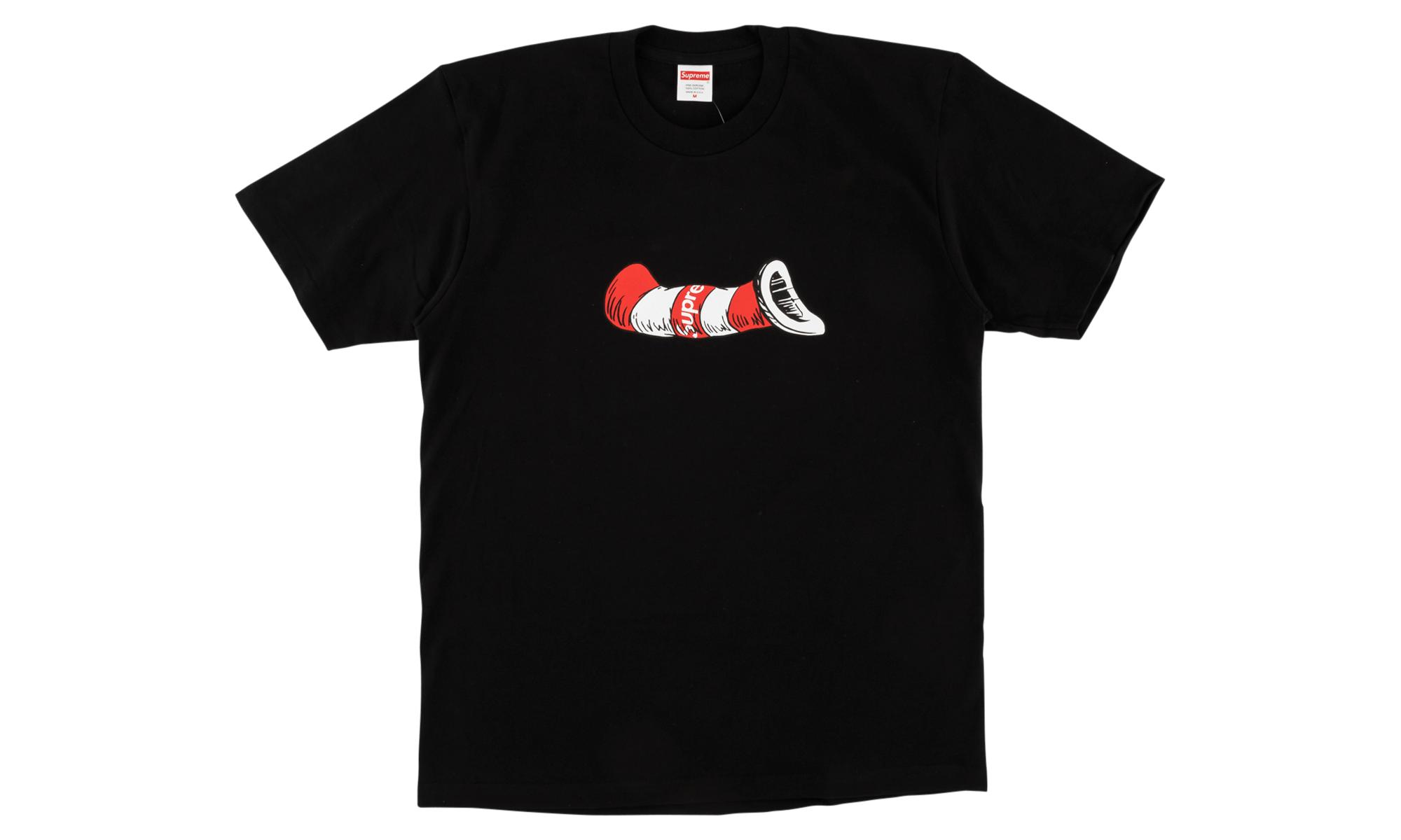 supreme cat in the hat tee black