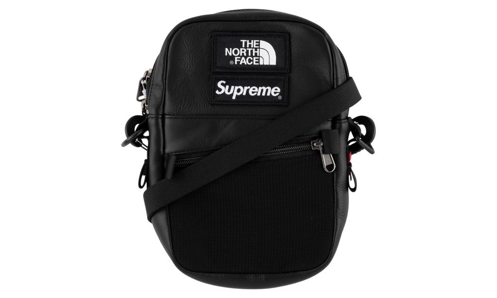 supreme black leather backpack