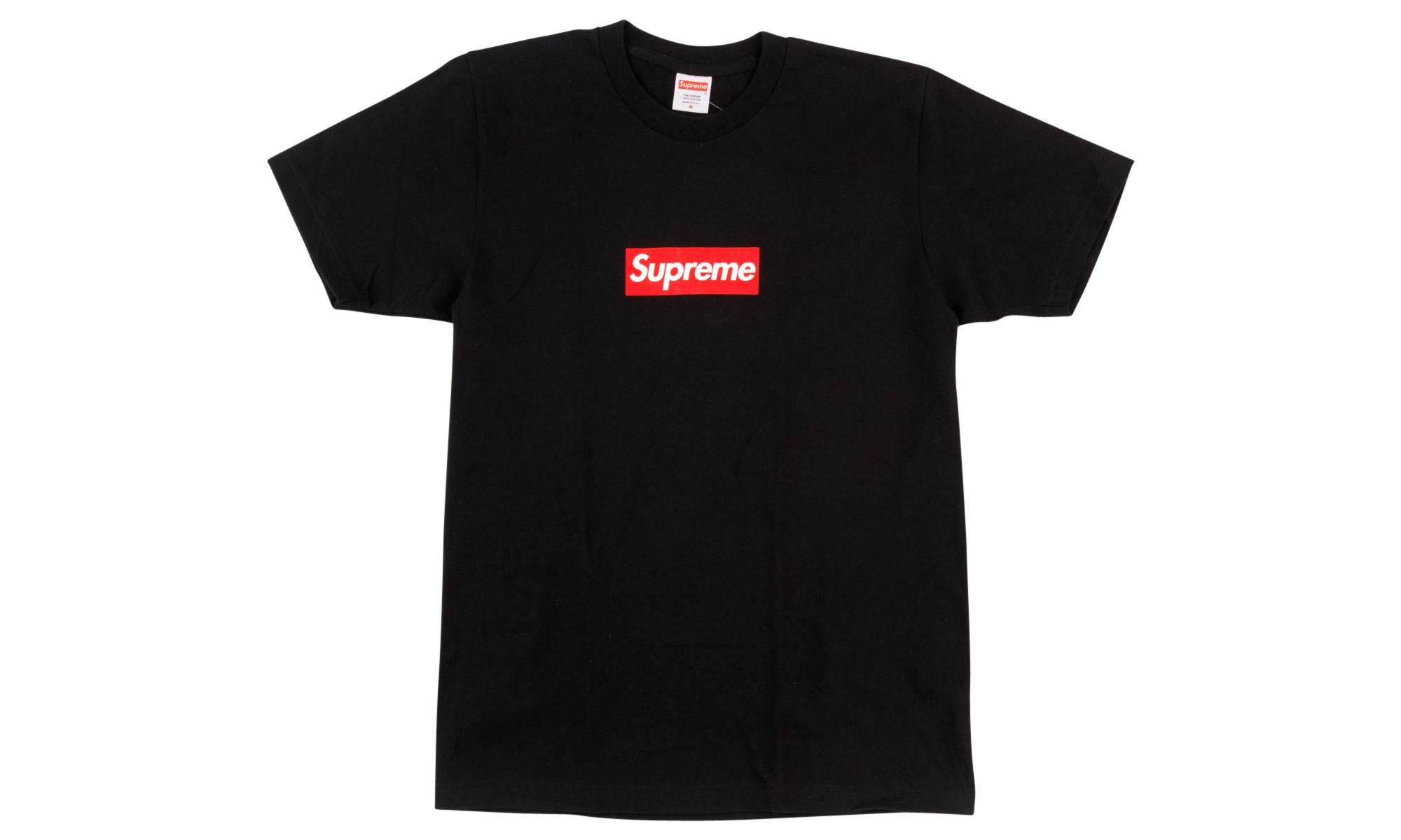 supreme t shirt black and red