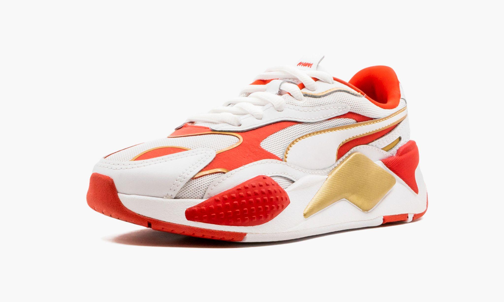 PUMA Rubber Rs-x3 Varsity "white / Red / Gold" Shoes | Lyst