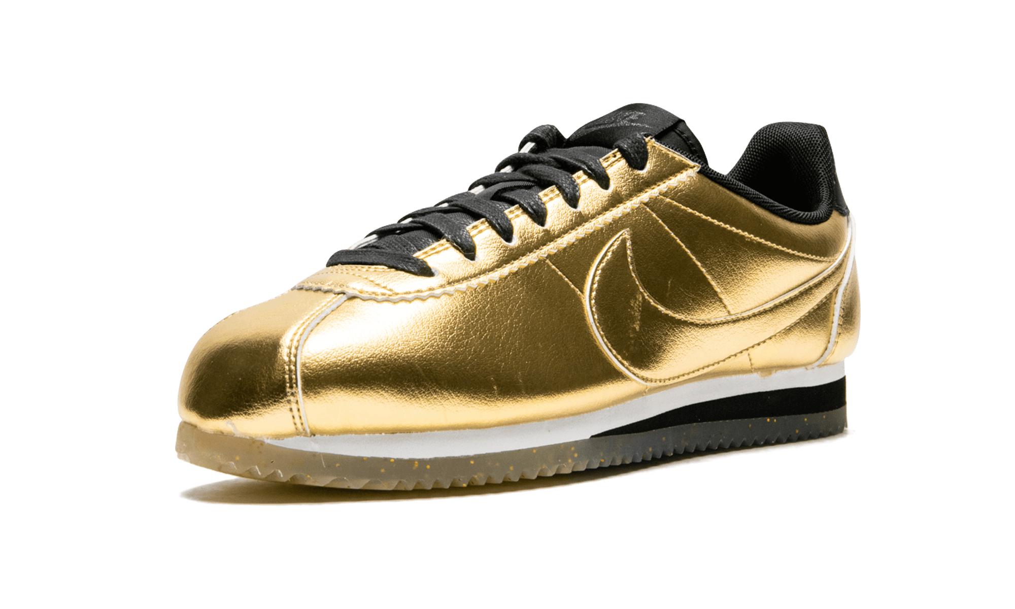nike cortez leather metallic