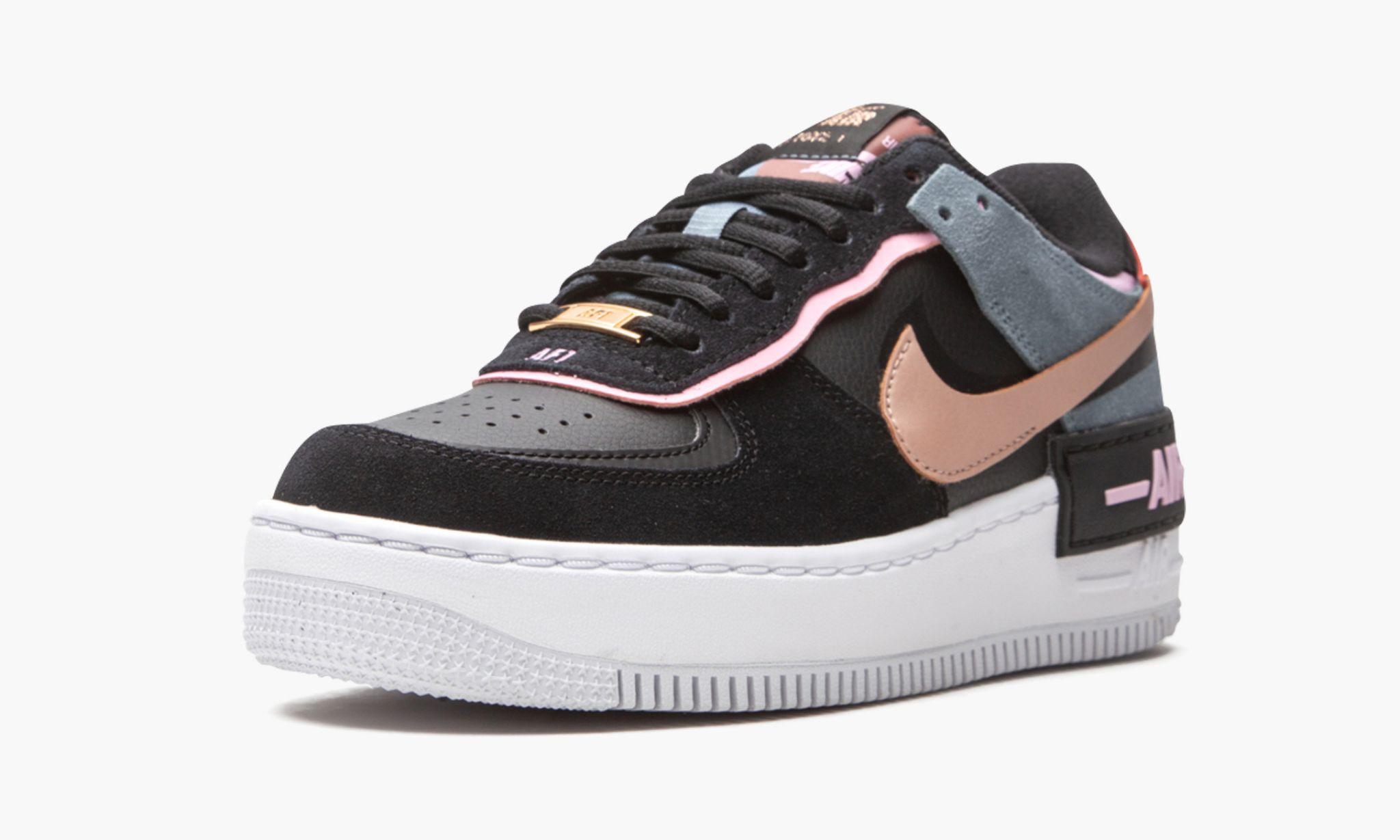 Nike Rubber Air Force 1 Shadow "black / Light Arctic Pink" Shoes | Lyst