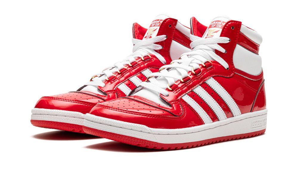 Red patent leather top ten adidas discount