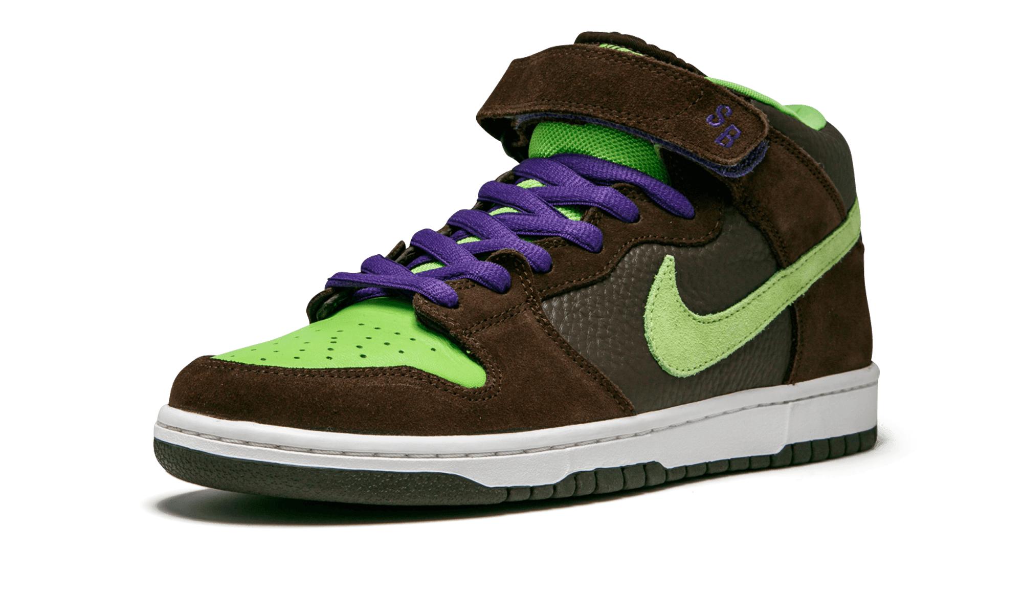 green and purple dunks