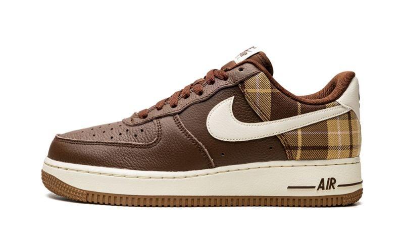 Nike Air Force 1 Low Plaid Shoes in Brown Lyst UK