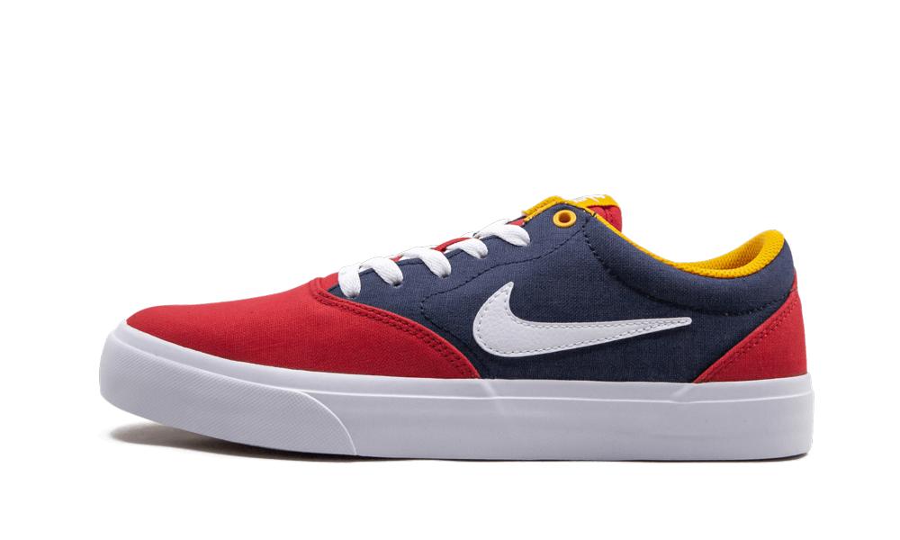 nike sb charge canvas white and red