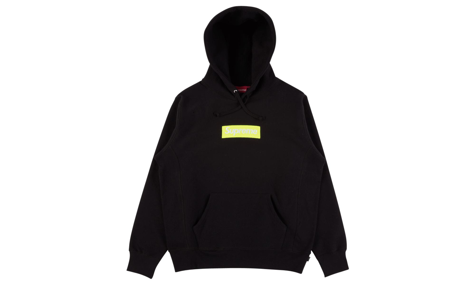 supreme box logo hoodie black green