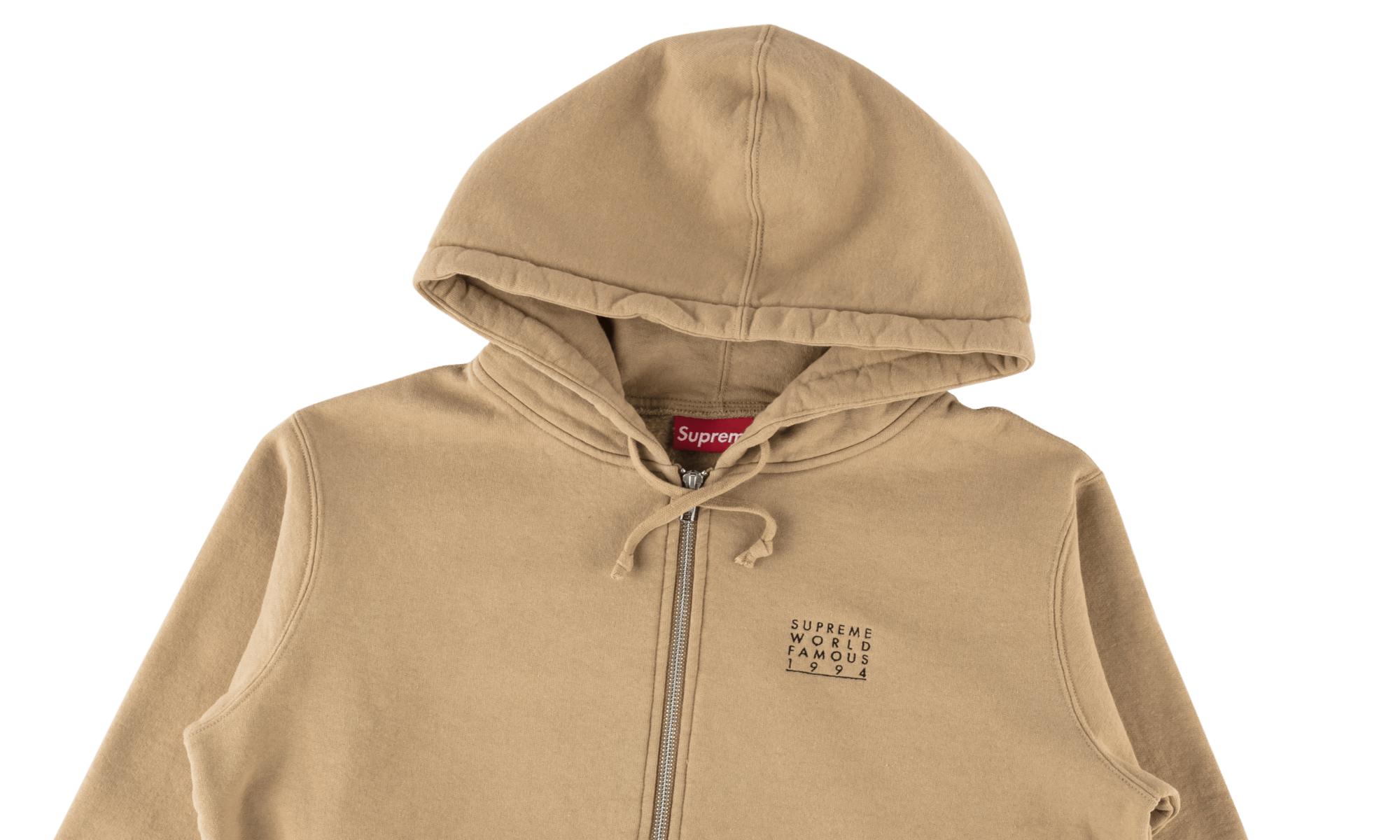 supreme world famous zip up hoodie