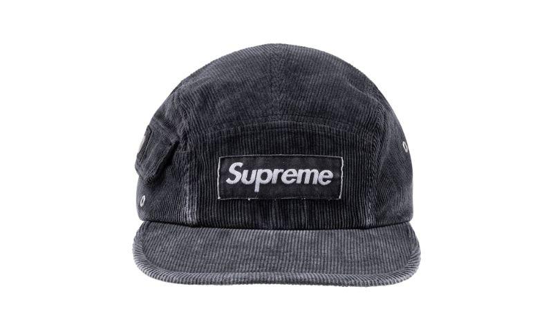 Supreme Corduroy Pocket Camp Cap ブラック Supreme Corduroy Pocket