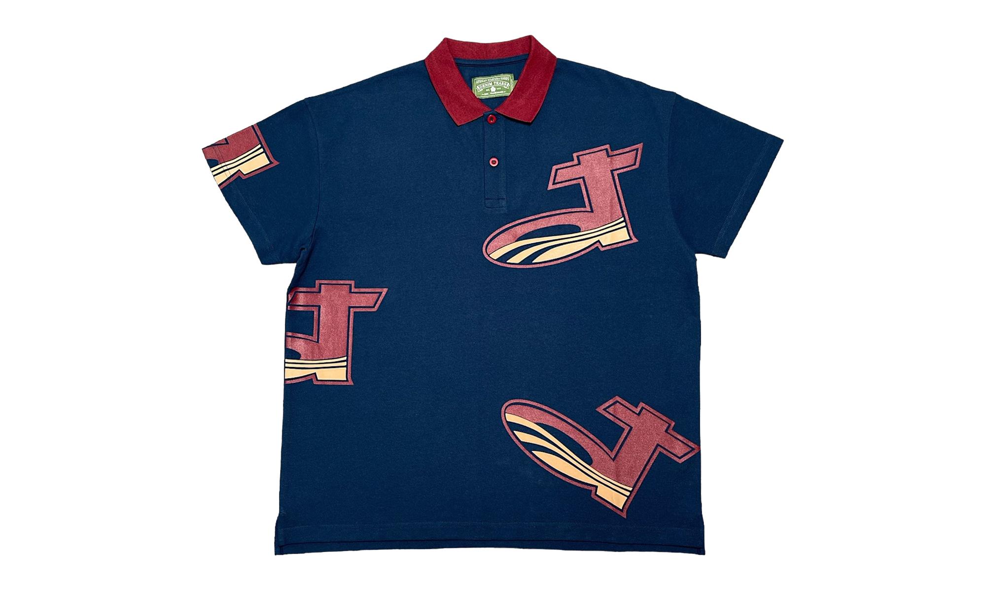 DENIM TEARS Dt Pique Logo Short Sleeve Polo Shirt Tan