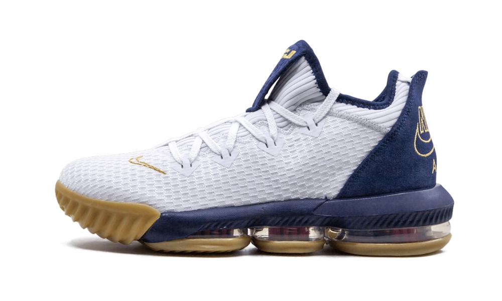 white lebron 16 low
