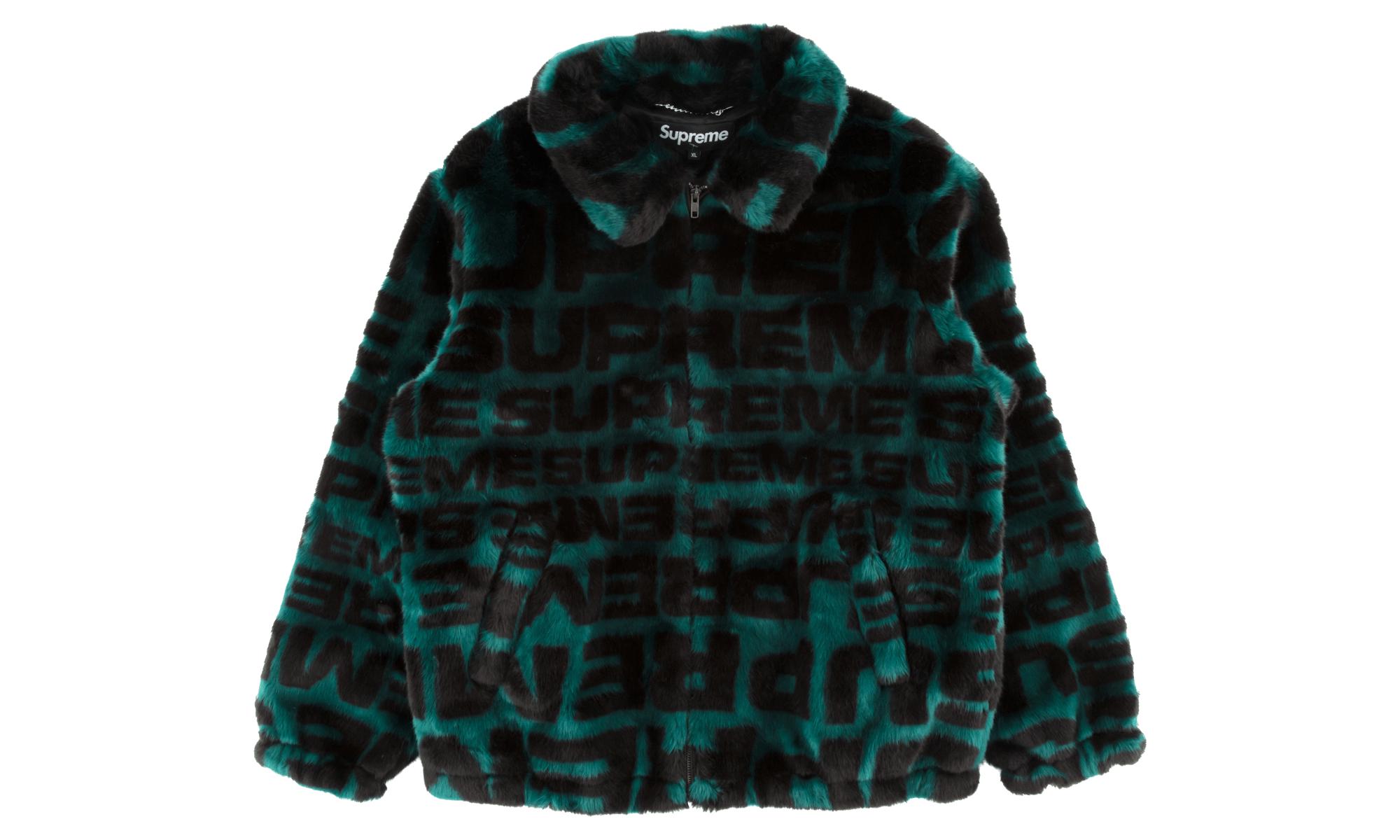 supreme faux fur coat