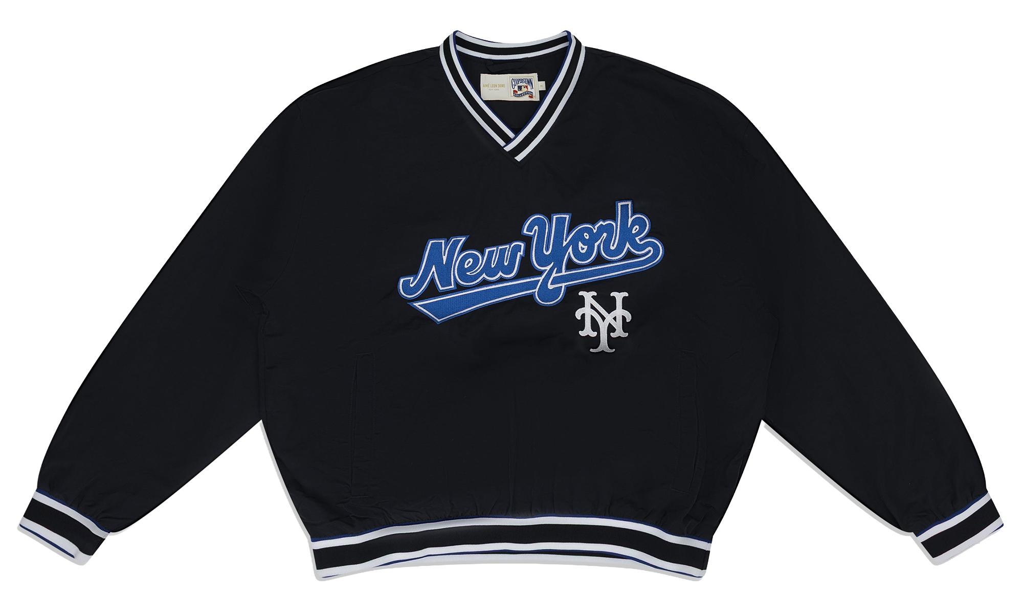 Aimé Leon Dore New York Mets Nylon V-Neck Pullover Jersey 