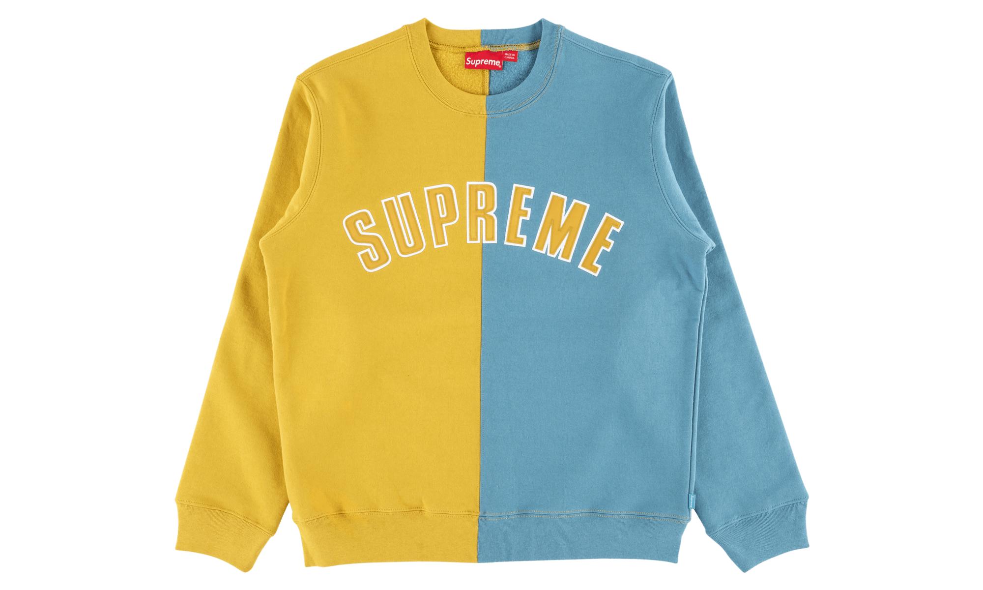 Supreme Split Crewneck Sweatshirt Navy Store, 50% OFF | www 