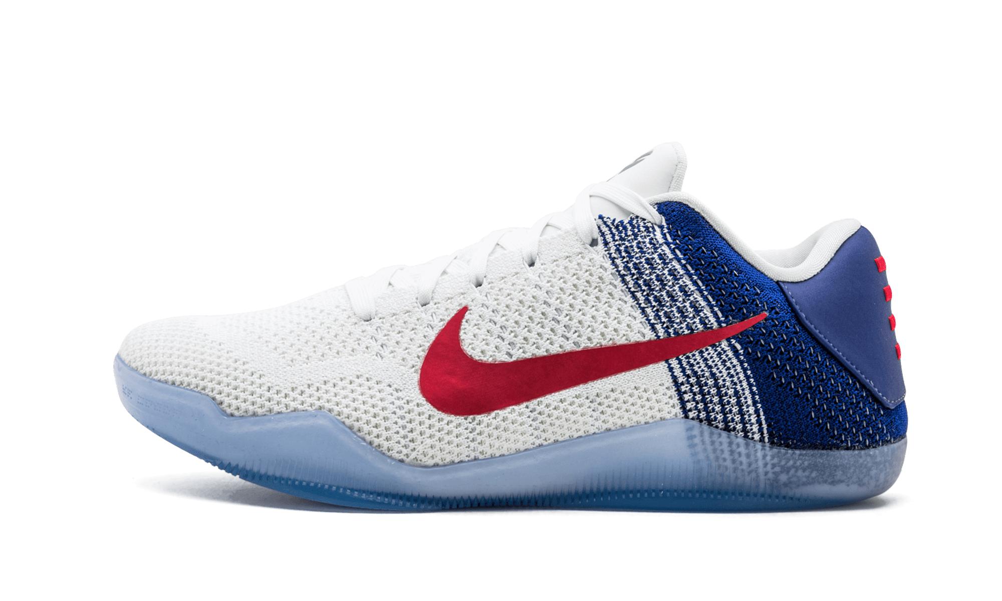 kobe red white and blue shoes