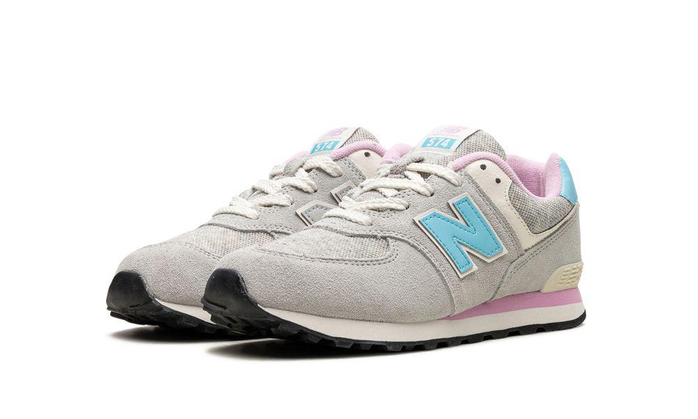Grey and pink new balance 574 sales