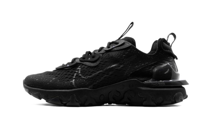 mens nike react vision triple black