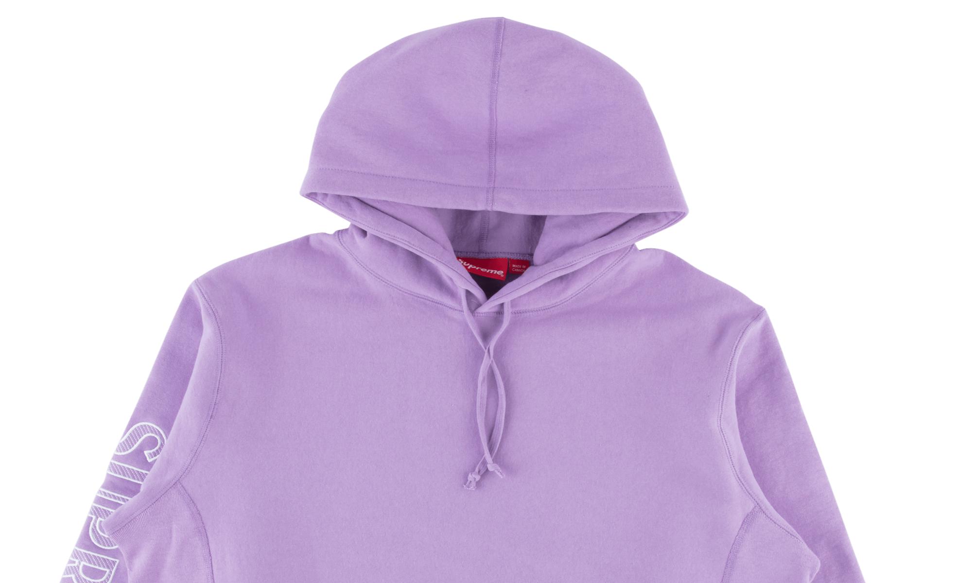 supreme embroidered sleeve hoodie