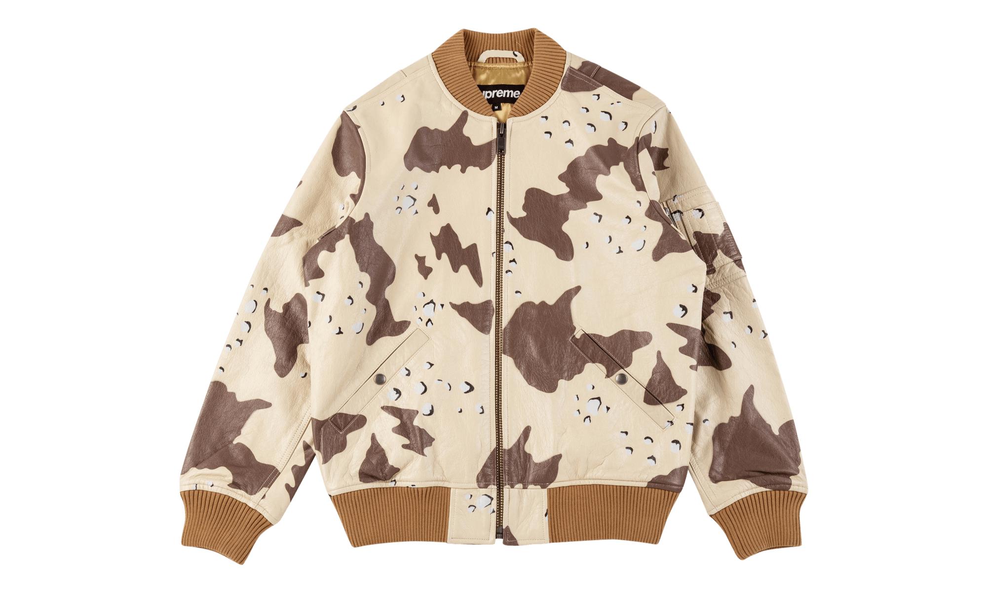 Supreme Leather Ma 1 Jacket In Desert Camo Natural For Men Lyst