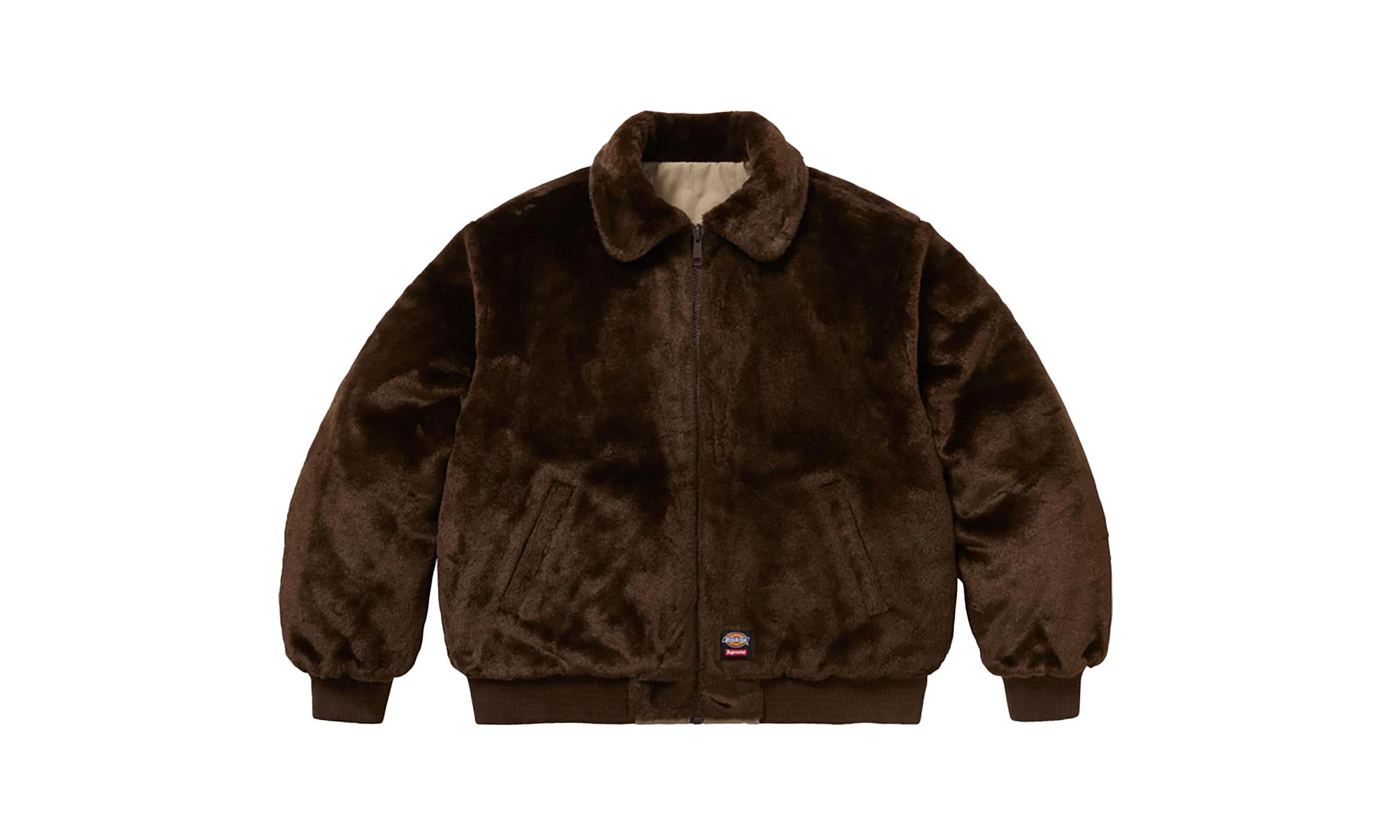 Supreme Dickies Reversible Quilted Faux Fur Work Jacket 