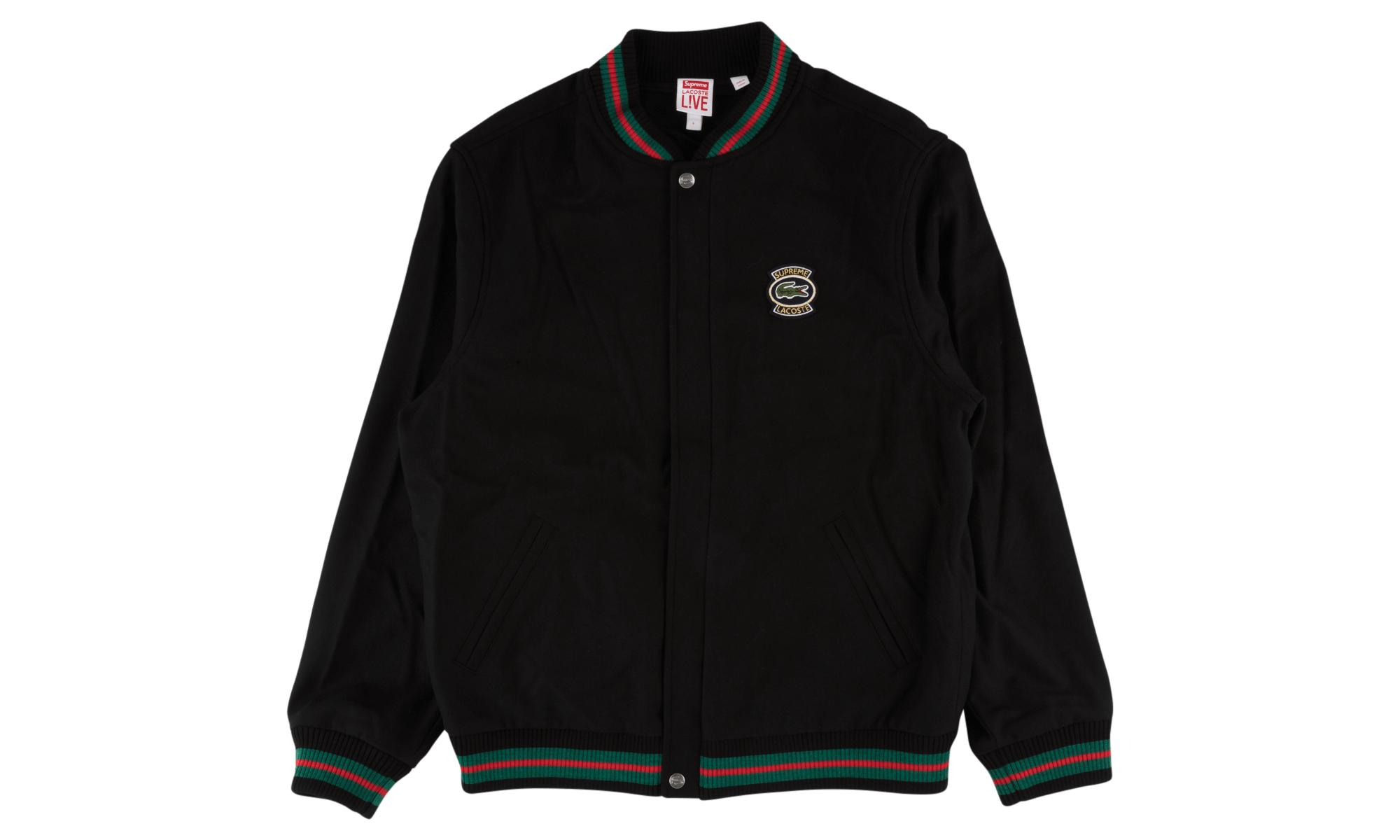 supreme lacoste varsity jacket