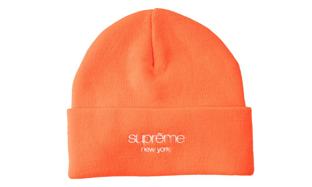 orange supreme beanie