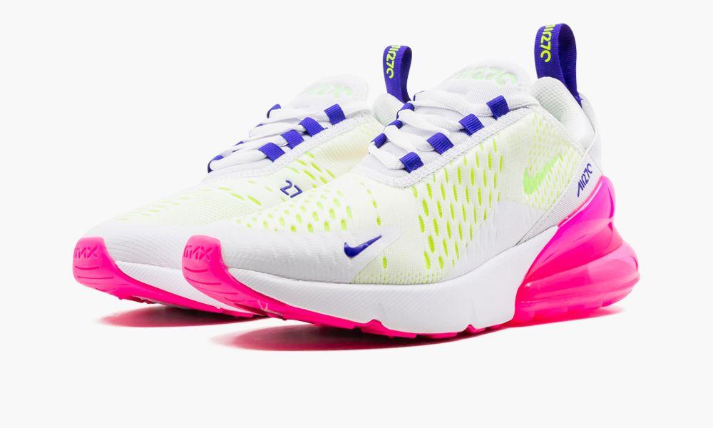 Nike Rubber Womens Air Max 270 "white / Pink Blast / Volt" Shoes | Lyst