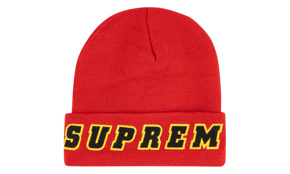 supreme felt logo beanie