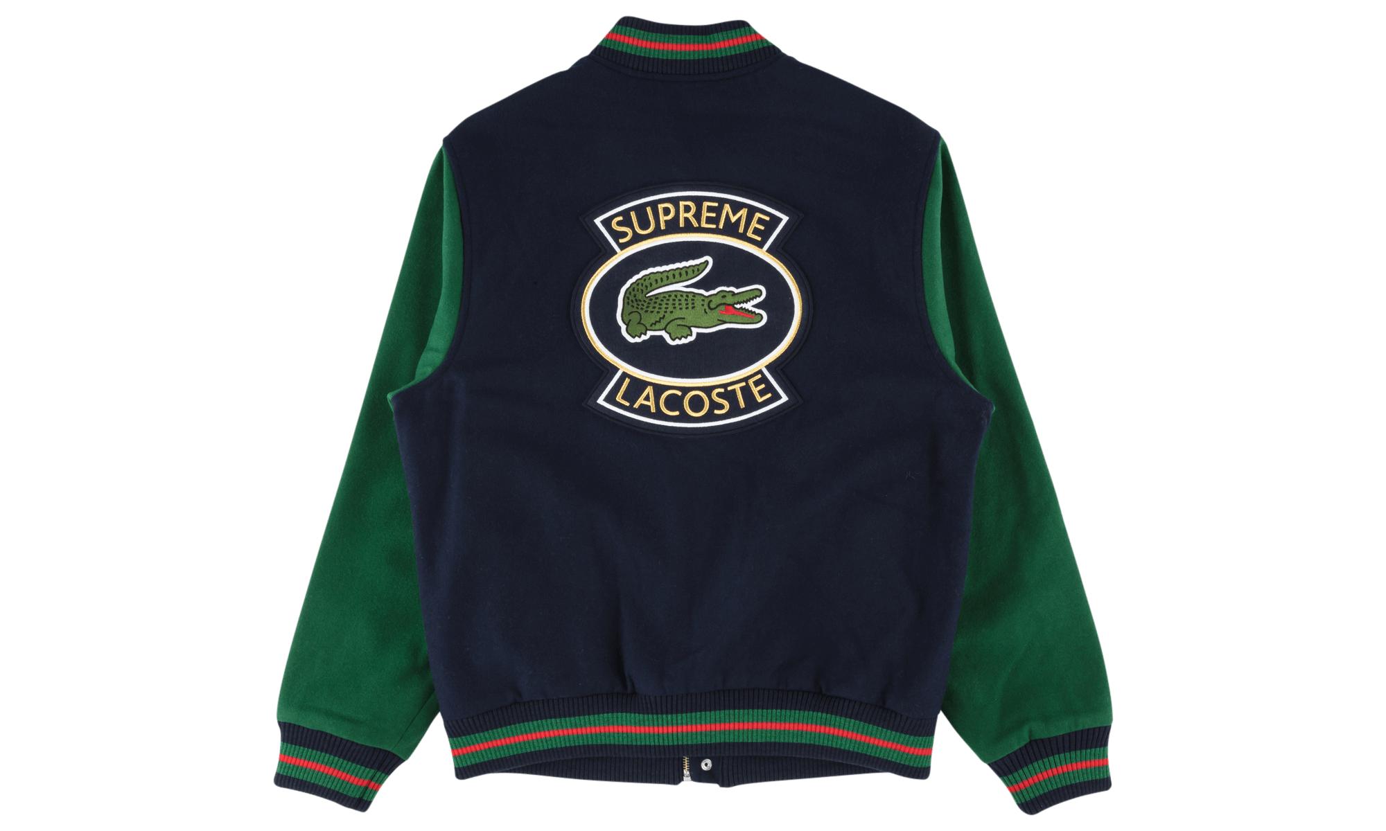 supreme lacoste varsity jacket