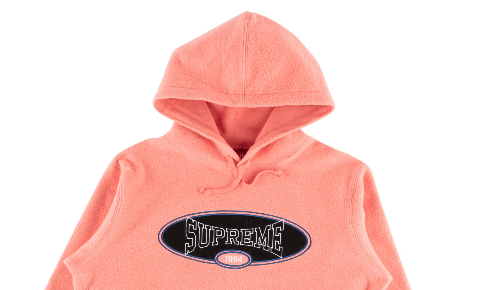 supreme coral hoodie