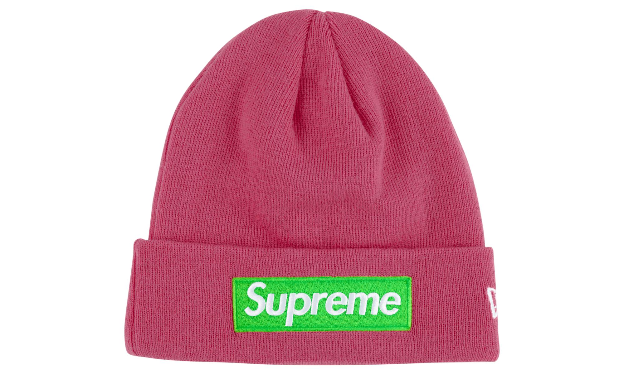 pink supreme beanie