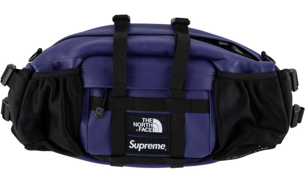 Supreme Tnf Leather Mountain Waist Bag &#39;fw 18&#39; in Blue for Men - Lyst