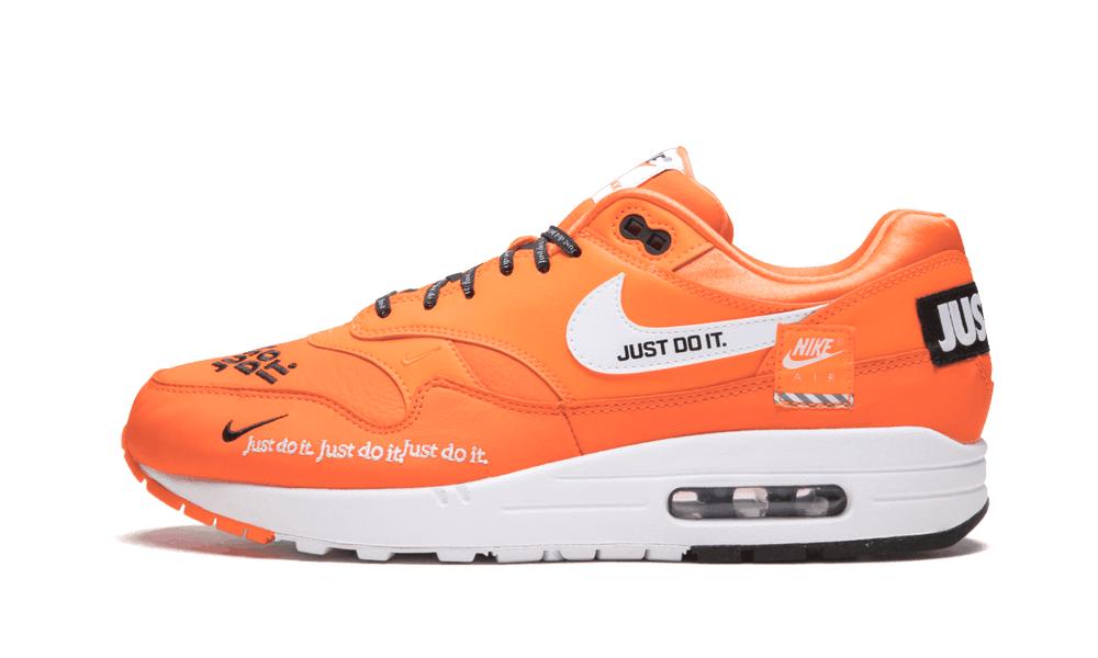 orange nike just do it shoes