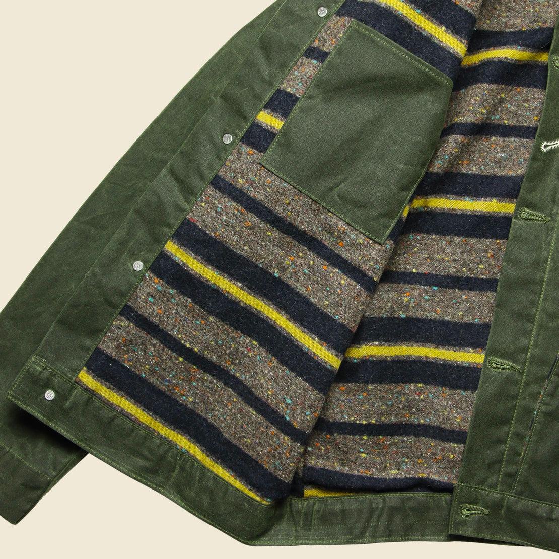 Rogue Territory Supply Jacket - Blanket Lined Waxed Olive