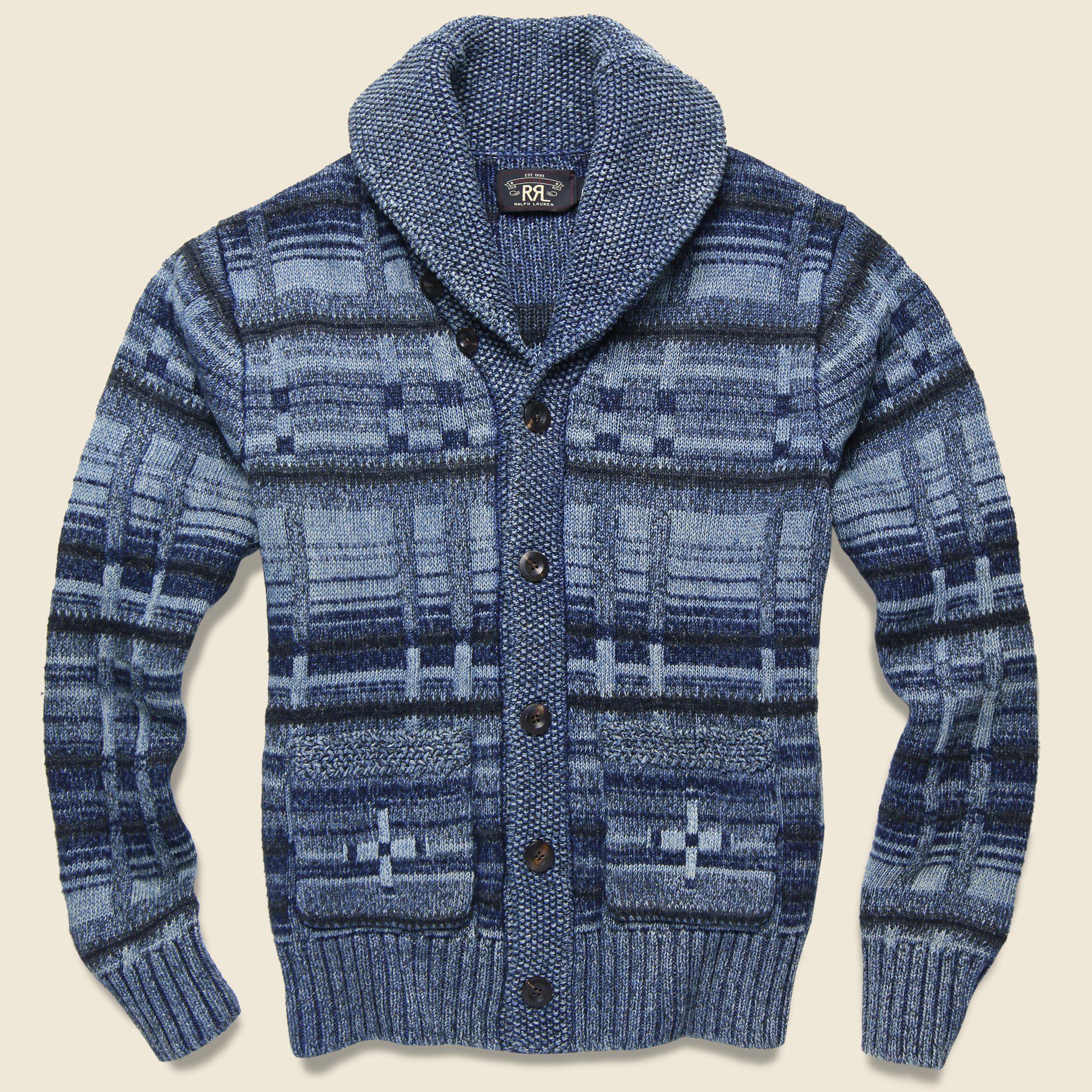 rrl shawl collar cardigan